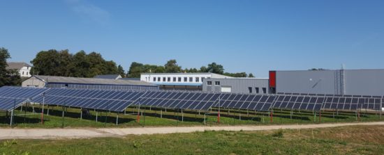 Construction of photovoltaic power plant in Sázava